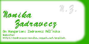 monika zadravecz business card